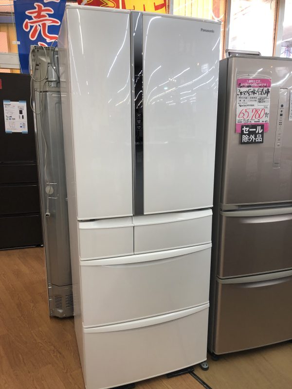 パナソニック 6ドア冷凍冷蔵庫 自動製氷 451L NR-F456T-W 